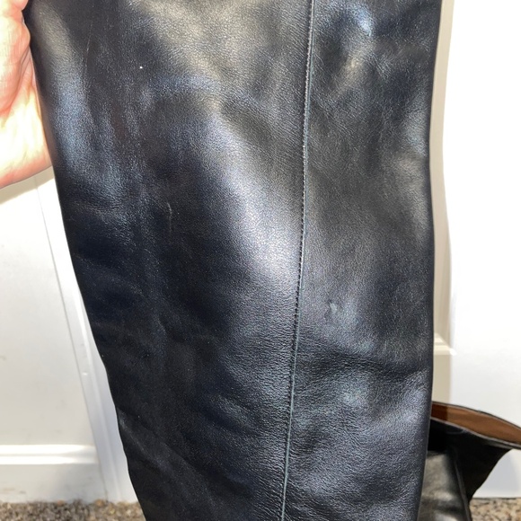 Zara knee high black block heel boots with zipper Womens size 41 (9.5-10 US) - Picture 10 of 13